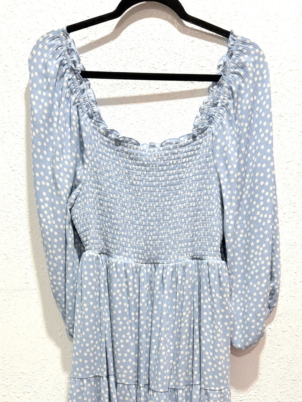 torrid Light Blue Floral Smocked Midi Dress 2X - Picture 7 of 11